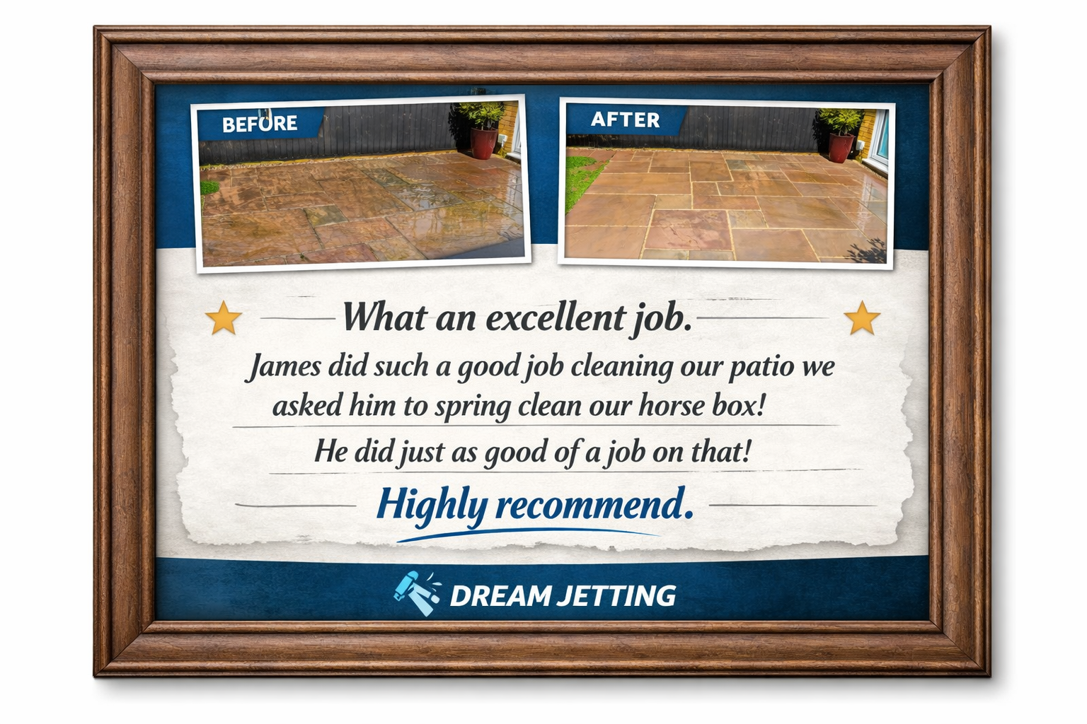 Dream Jetting customer review